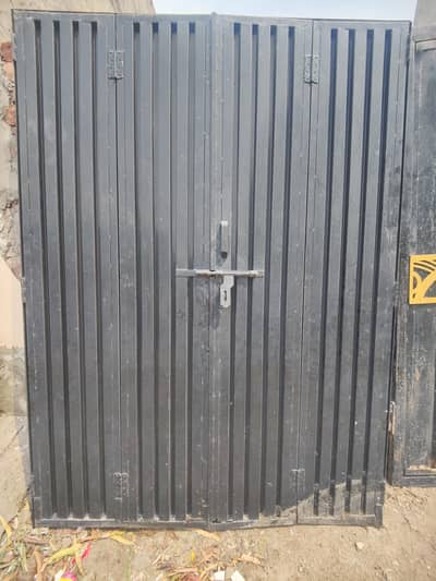Double foldable door