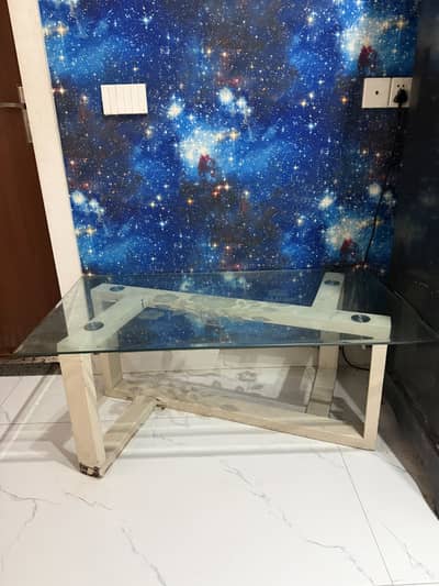 Mirror plus wooden Table