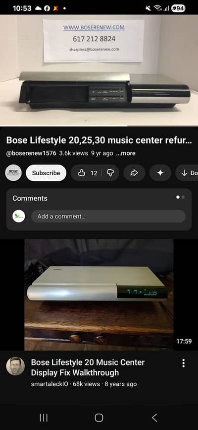 Bose Life Style 20 + Bose Remote +Sony Center speakers