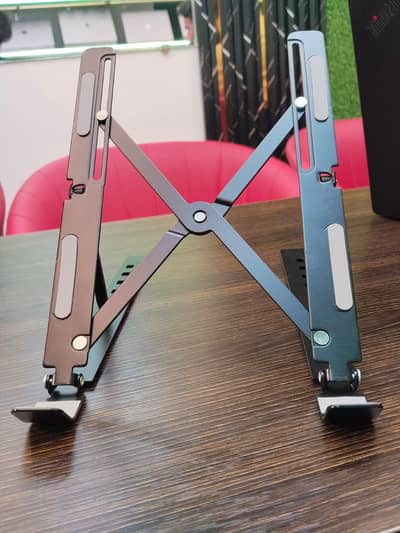 Premium Aluminum Foldable Laptop Stand – Ergonomic Design (Brand New)