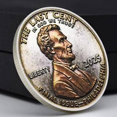 The Last Cent 2025 Antique Coin | R. I. P The Final Cent Old Medal Coin