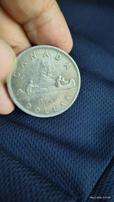 Canada King George-VI 1947 Old Coin, Canadian Rare Coin, Antique Coin,