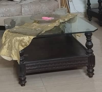 Chinioti Wooden Table Set (3 Pieces)