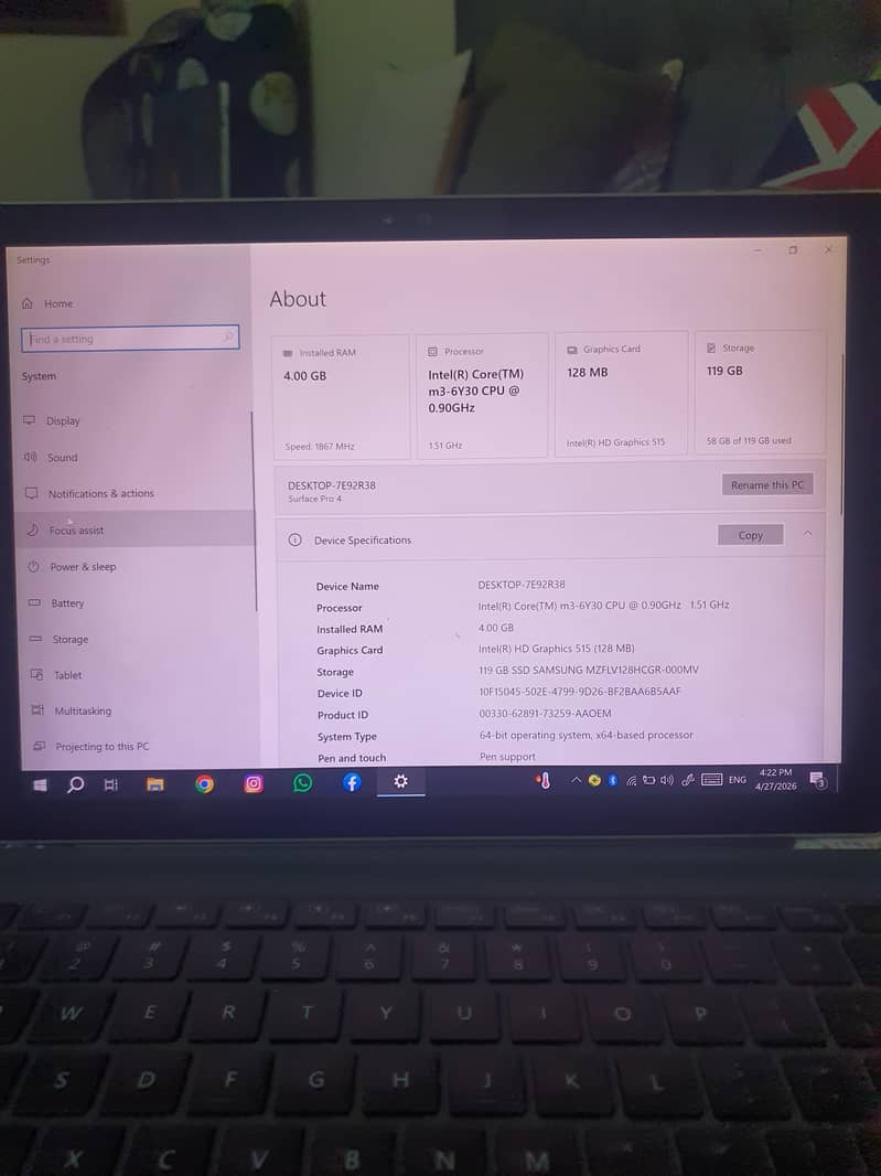 microsoft surface pro 4 5