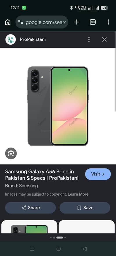 Samsung A56 12gb 256gb box pak non active