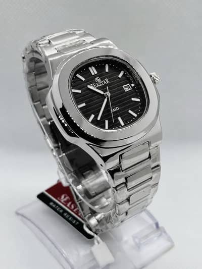 SEASTAR MEN’s BLACK  STAINLESS STEEL WATCH