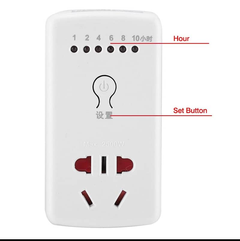 Countdown Push Button Solar Digital Timer 220V Socket Generator 3