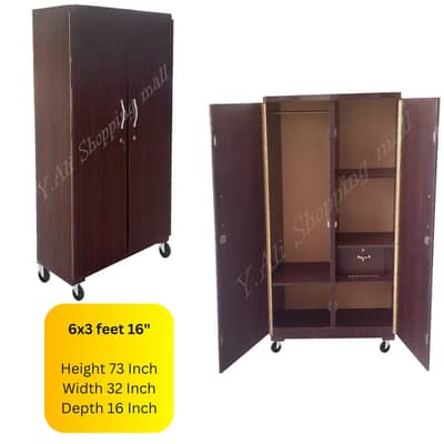 6x3 feet wooden cupboard wardrobe almari cabinet safe furniture