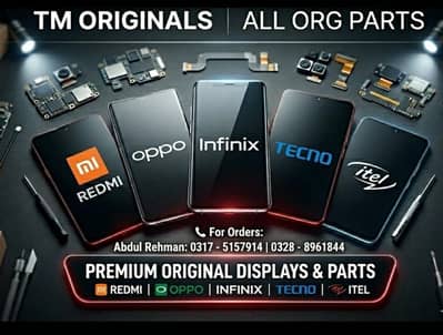 Original LCD/OLED Panels & Spare Parts - Redmi, OPPO, Vivo, infinix.