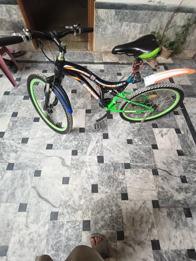 Mountain bike with disc brakes