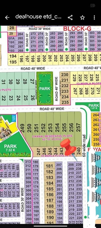 Corner plot 60 feet road Etihad Town P1