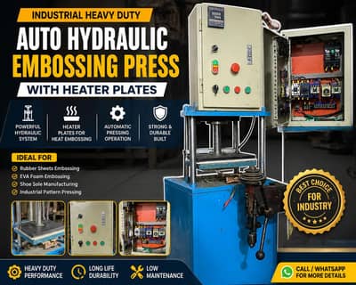 Auto Embosing Press With heater Plates