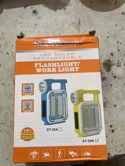Charging light with solar with cell with cable