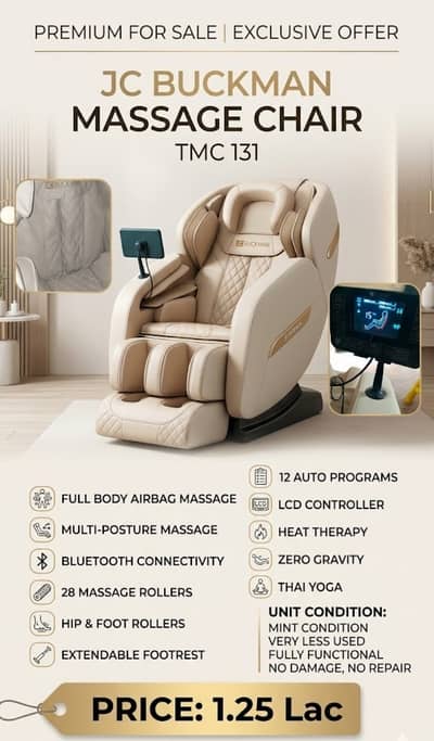 Full body Massager/ Massage Chair/JC Buckman TMC 131 Premium Massager