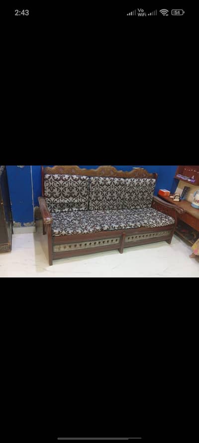 wooden sofa set