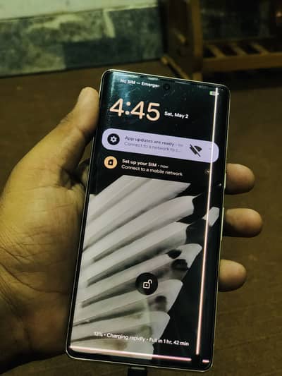 google pixel 7pro line hai or aik dot hai pta hai set 10by10 hai