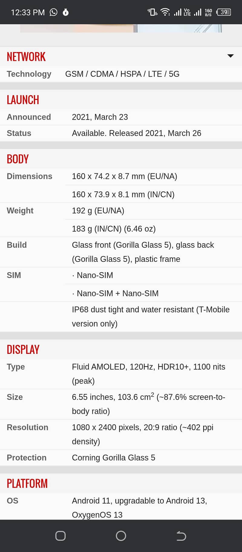 oneplus 9 5G 8
