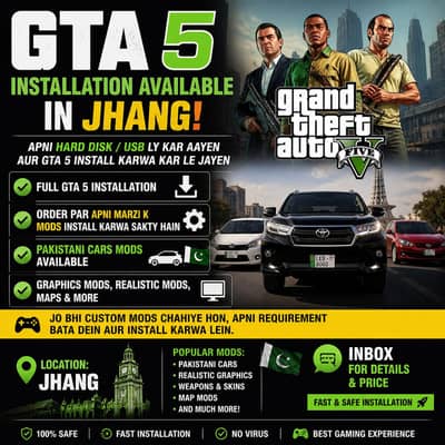 GTA 5 Moded Version Installation Available in Jhang