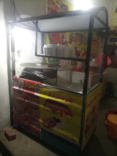 shwarma biryani counter with tawa and chulah burner