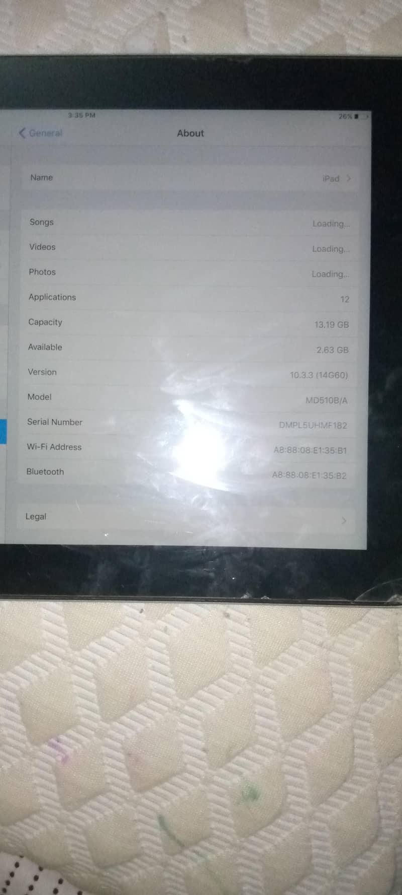 used tablet old version 4