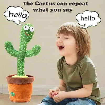 Dancing Cactus Toy ڈانس کرنے والا پودا Talking + USB Rechargeable