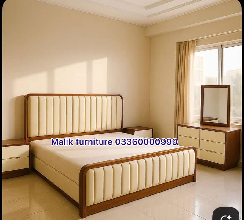 Bed dressing and two side table fully solid new article low price 4