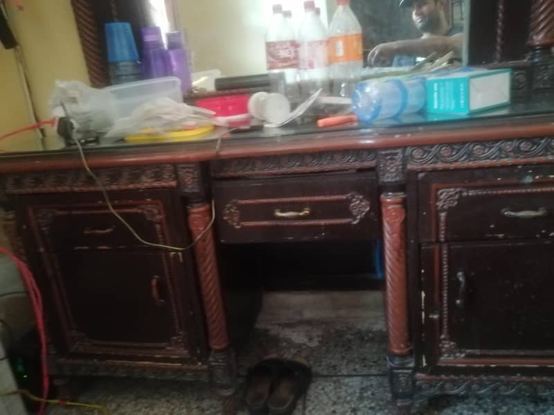 double bed king size with bed set table with dressing table  complate 19