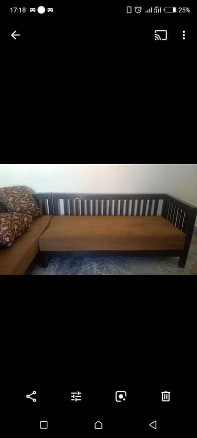 L shap sofa set pure wood