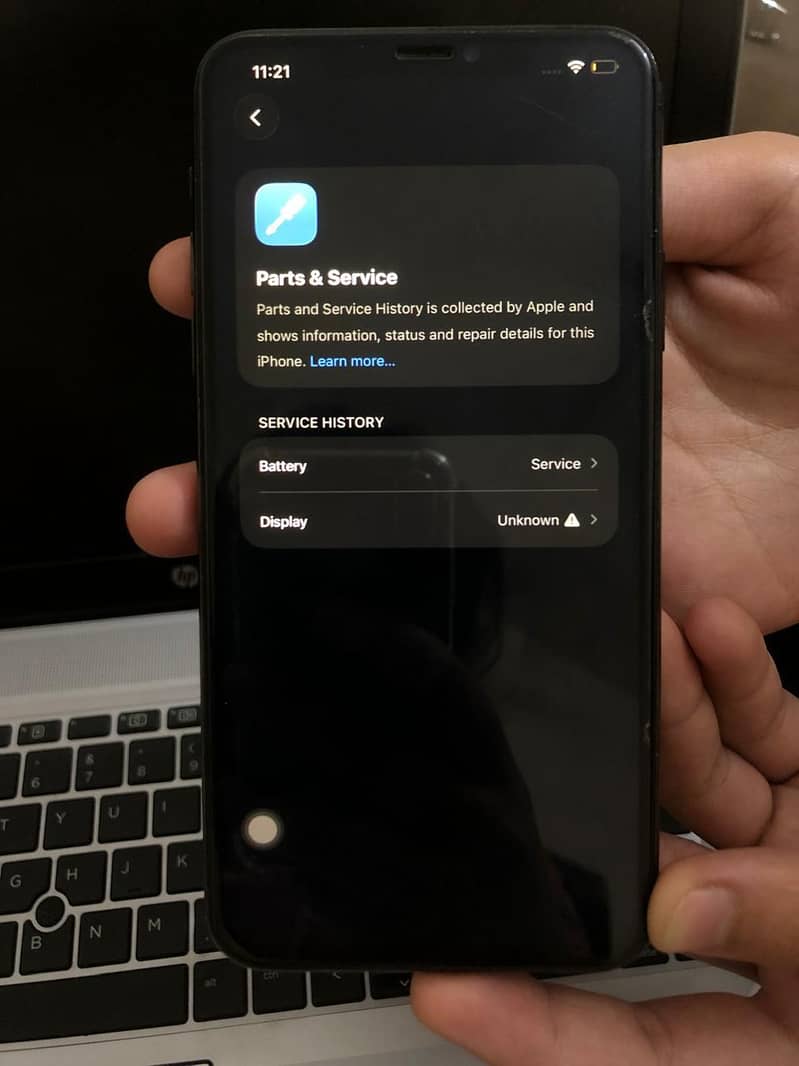 iPhone 11 Pro Max  display message 10