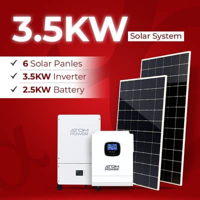 Atom Power 3.5kW Complete Hybrid Solar Solution