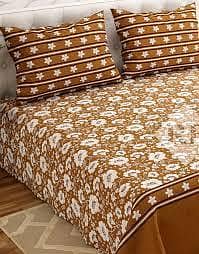Salonika Cotton King Size Bedsheet Set with Pillow Covers – Printed Design Bed Sheet set