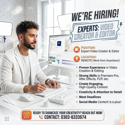 Expert Video Creator & Editor (Remote) | Video Editor Jobs | Jobs