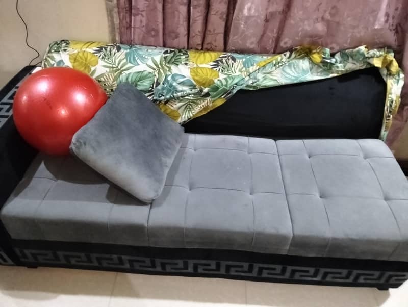 gray sofa/couch very comfortable 2