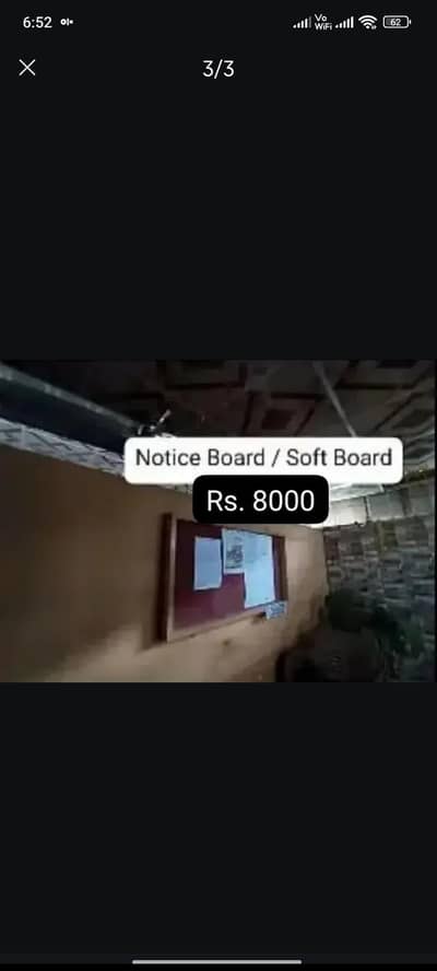 Good Quality heavy wooden Soft Board / Notice Board with glass