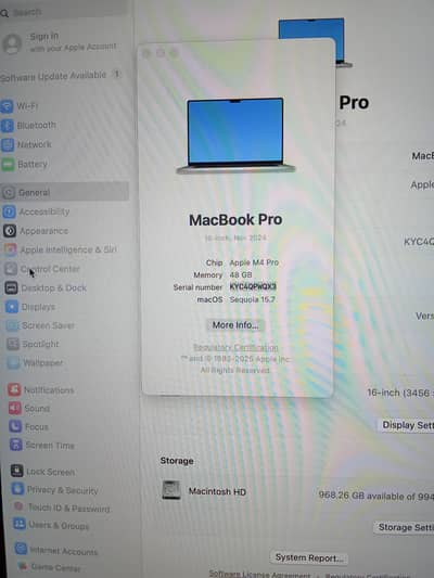 Apple MacBook Pro 16 m4 pro chip 48gb 1tb as good as new