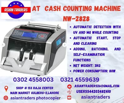 Cash counting machine mix value Bill counter with fake detect on Sale