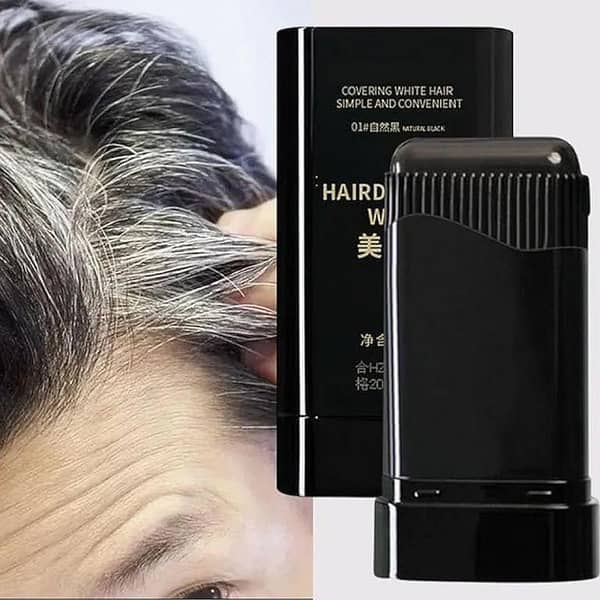 Comb Instant Hair 2-in-1 – Touch Up Hair Dye Comb for Gray Hair & Beard | Waterproof & Sweat-Proof Hair Color Stick for Men & Women