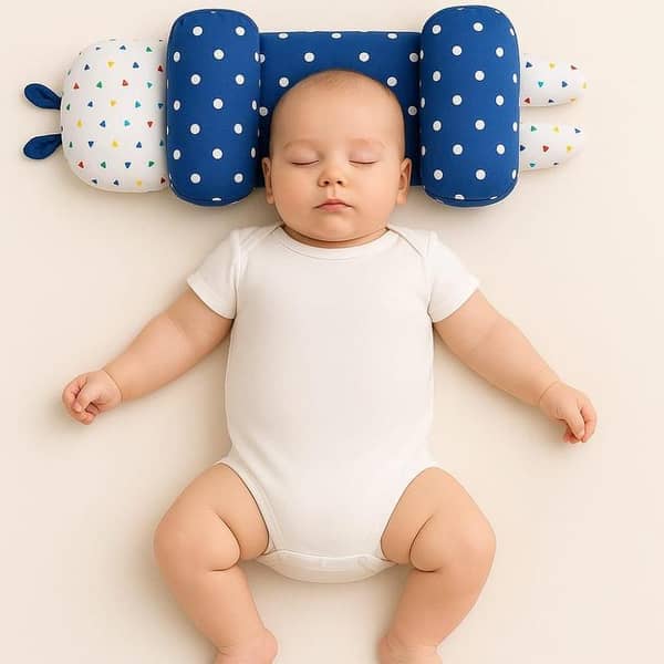 Baby Shaping Head Support Pillow – Newborn and Infant Pillows for Flat Head | Baby Head Shaper Pillow and Protector for Bed, Car Seat, Stroller | Baby Accessories and Sleeping Pillows for Kids