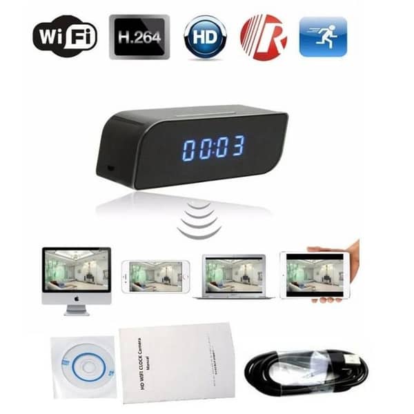 Hidden T3 WiFi Table Clock HD 1080P. . . .