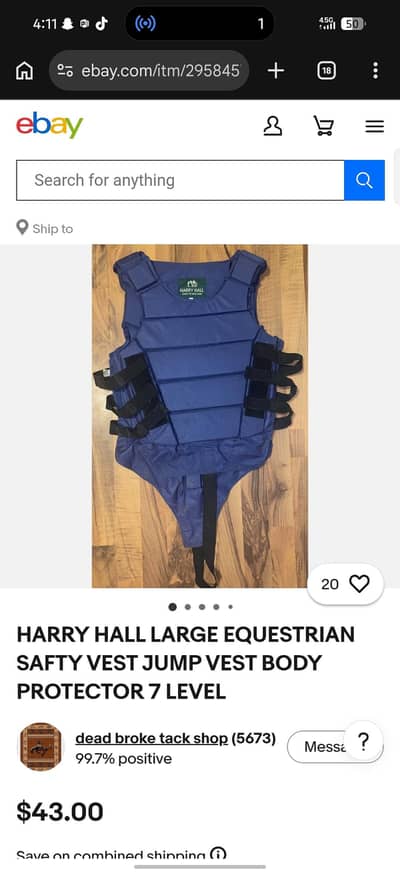 Harry Hall Body Protector – Original UK Made – Level B7 Safety