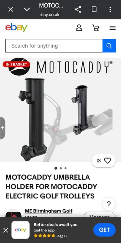 mottocaddy umbrella holder  for golfers