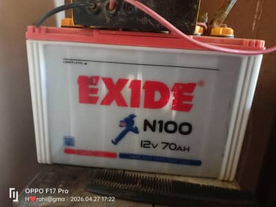 EXIDE N100 Bettery & Fast Charger 40w