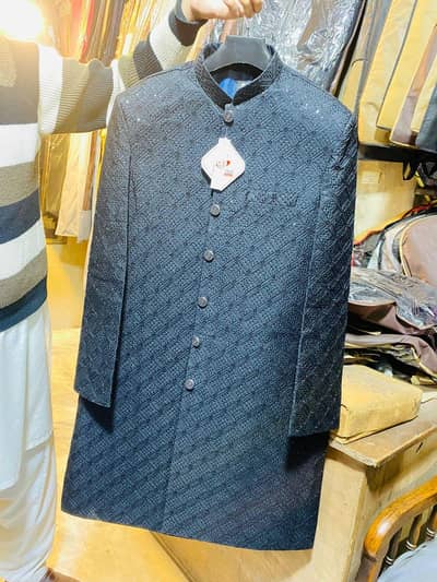 Men Wedding Black Sherwani | Branded Wedding Wear