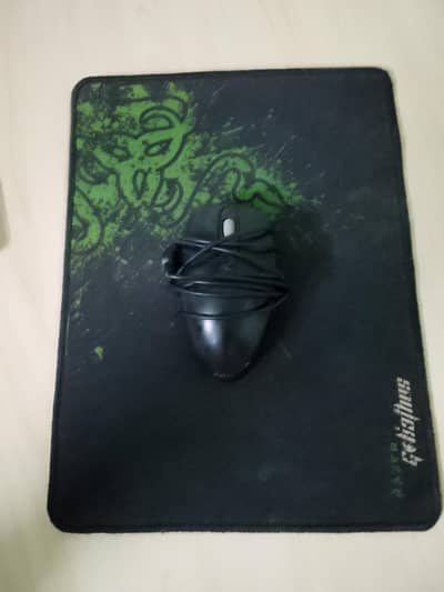 A4 Tech Black color mouse with mouse pad