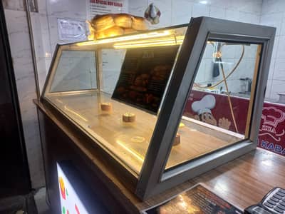 glass display counter
