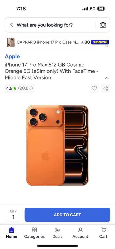 iPhone 17 pro max 512GB