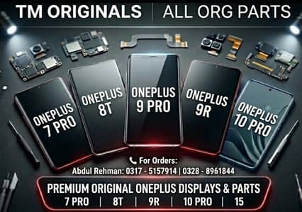 OnePlus original OLED Display Panel & Complete Spare Parts-All Models