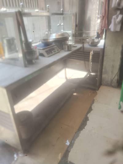 8 feet lower counter 4 milk products and sweet milk cooler full size