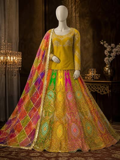 Mehndi Bridal Lehnga