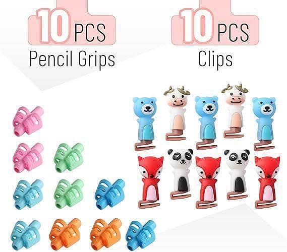 Pencil Grips for Kids Handwriting Pencil Grips Pencil Grip Kids Pencils Grip School Supplies Grip Pencils for Kids School Supplies for Kids Pencil Holder for Kids Pen Grip. .